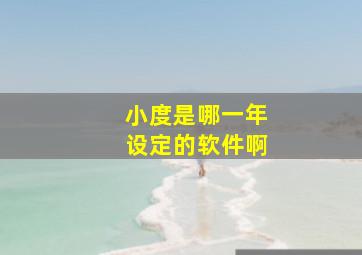 小度是哪一年设定的软件啊