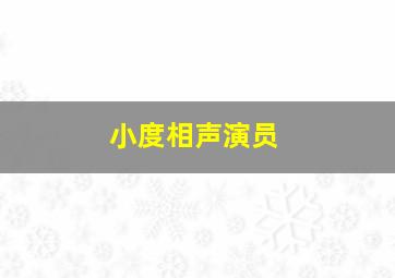 小度相声演员