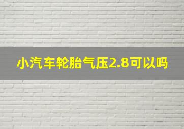 小汽车轮胎气压2.8可以吗