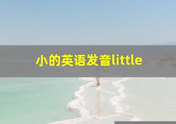 小的英语发音little