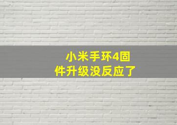 小米手环4固件升级没反应了