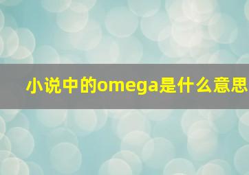 小说中的omega是什么意思