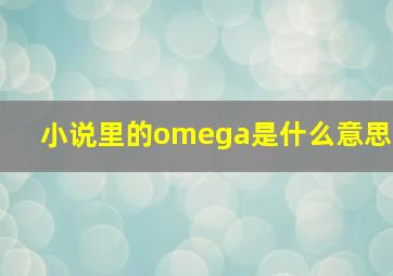 小说里的omega是什么意思