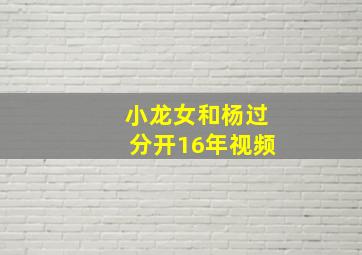 小龙女和杨过分开16年视频