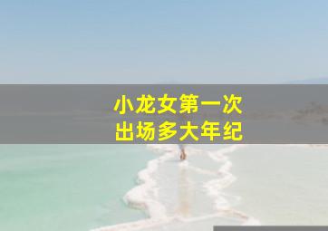 小龙女第一次出场多大年纪