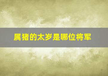 属猪的太岁是哪位将军