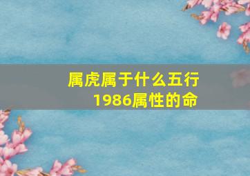 属虎属于什么五行1986属性的命