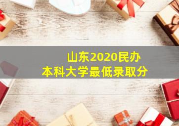 山东2020民办本科大学最低录取分