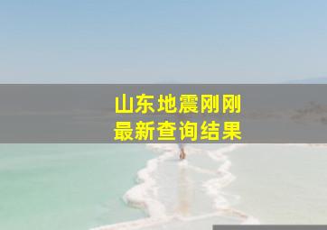 山东地震刚刚最新查询结果