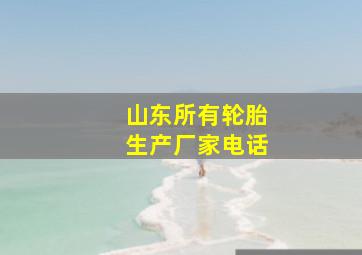 山东所有轮胎生产厂家电话