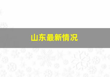 山东最新情况