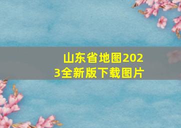 山东省地图2023全新版下载图片