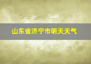 山东省济宁市明天天气