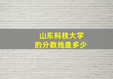 山东科技大学的分数线是多少