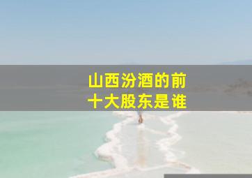 山西汾酒的前十大股东是谁