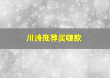 川崎推荐买哪款