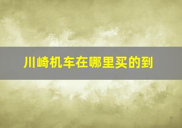 川崎机车在哪里买的到