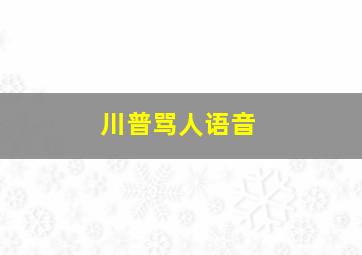 川普骂人语音