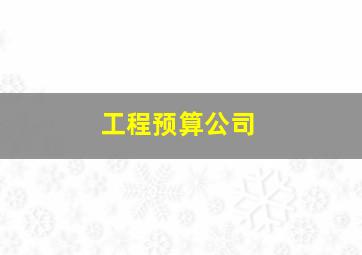 工程预算公司