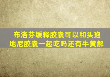 布洛芬缓释胶囊可以和头孢地尼胶囊一起吃吗还有牛黄解