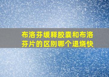 布洛芬缓释胶囊和布洛芬片的区别哪个退烧快