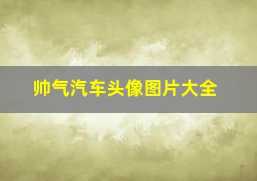 帅气汽车头像图片大全