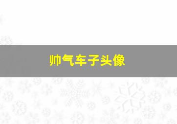 帅气车子头像