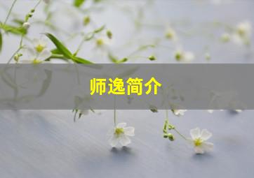 师逸简介