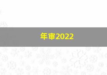 年审2022