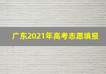 广东2021年高考志愿填报