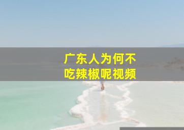 广东人为何不吃辣椒呢视频