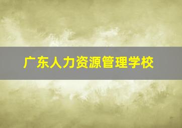 广东人力资源管理学校