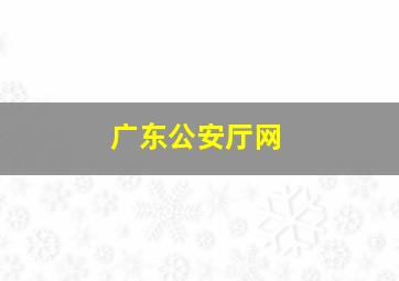 广东公安厅网