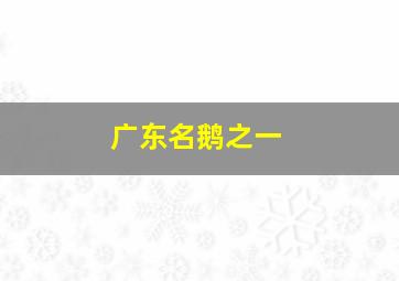 广东名鹅之一