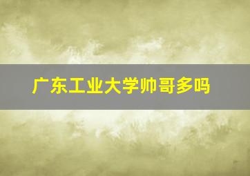 广东工业大学帅哥多吗