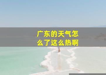 广东的天气怎么了这么热啊