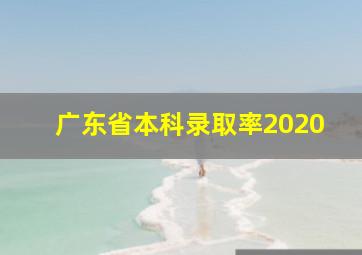 广东省本科录取率2020