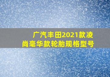 广汽丰田2021款凌尚毫华款轮胎规格型号