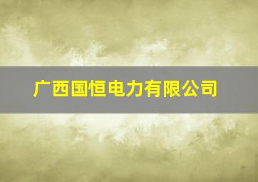 广西国恒电力有限公司