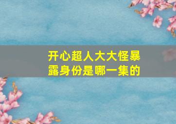 开心超人大大怪暴露身份是哪一集的