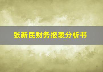 张新民财务报表分析书