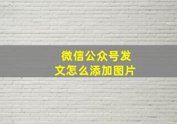 微信公众号发文怎么添加图片