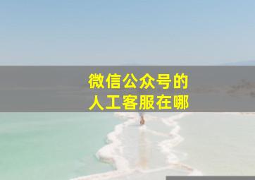 微信公众号的人工客服在哪