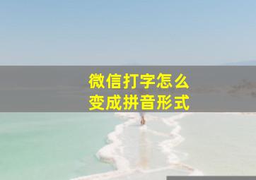 微信打字怎么变成拼音形式