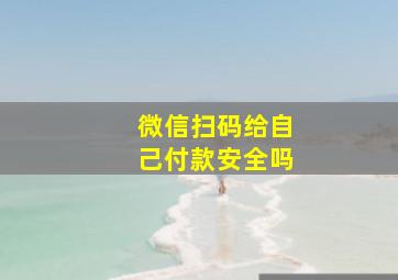 微信扫码给自己付款安全吗