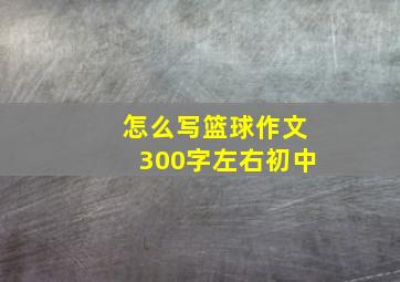 怎么写篮球作文300字左右初中