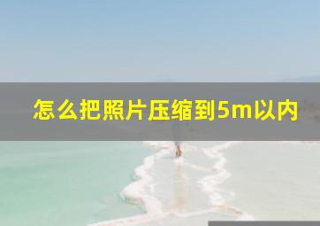 怎么把照片压缩到5m以内