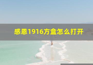 感恩1916方盒怎么打开