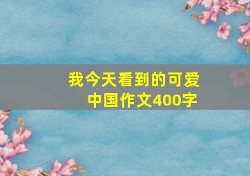 我今天看到的可爱中国作文400字