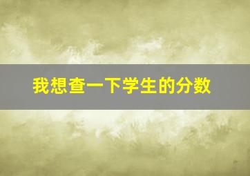 我想查一下学生的分数